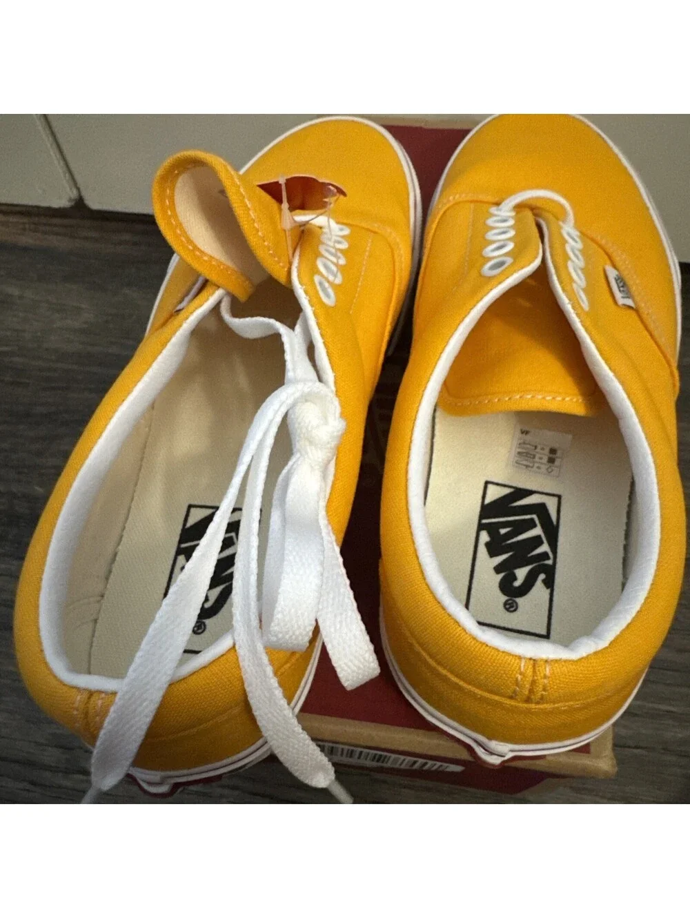 Vans Era Sidewall Print Saffron Meals Yellow VN0A54F14G1 Men 7.5 Women 9 NEW Box